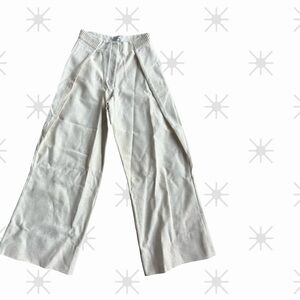 NWOT Torn by Ronny Kobo Linen Blend Textured Cream Pants Size Small
